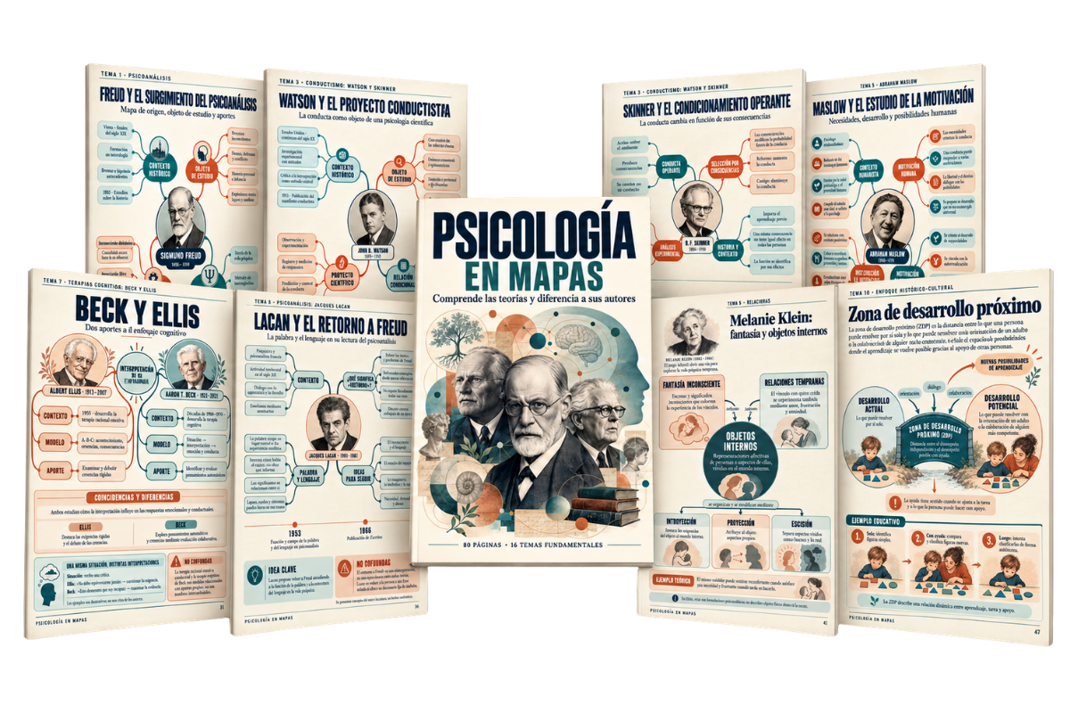 Material de Psicología en distintos dispositivos