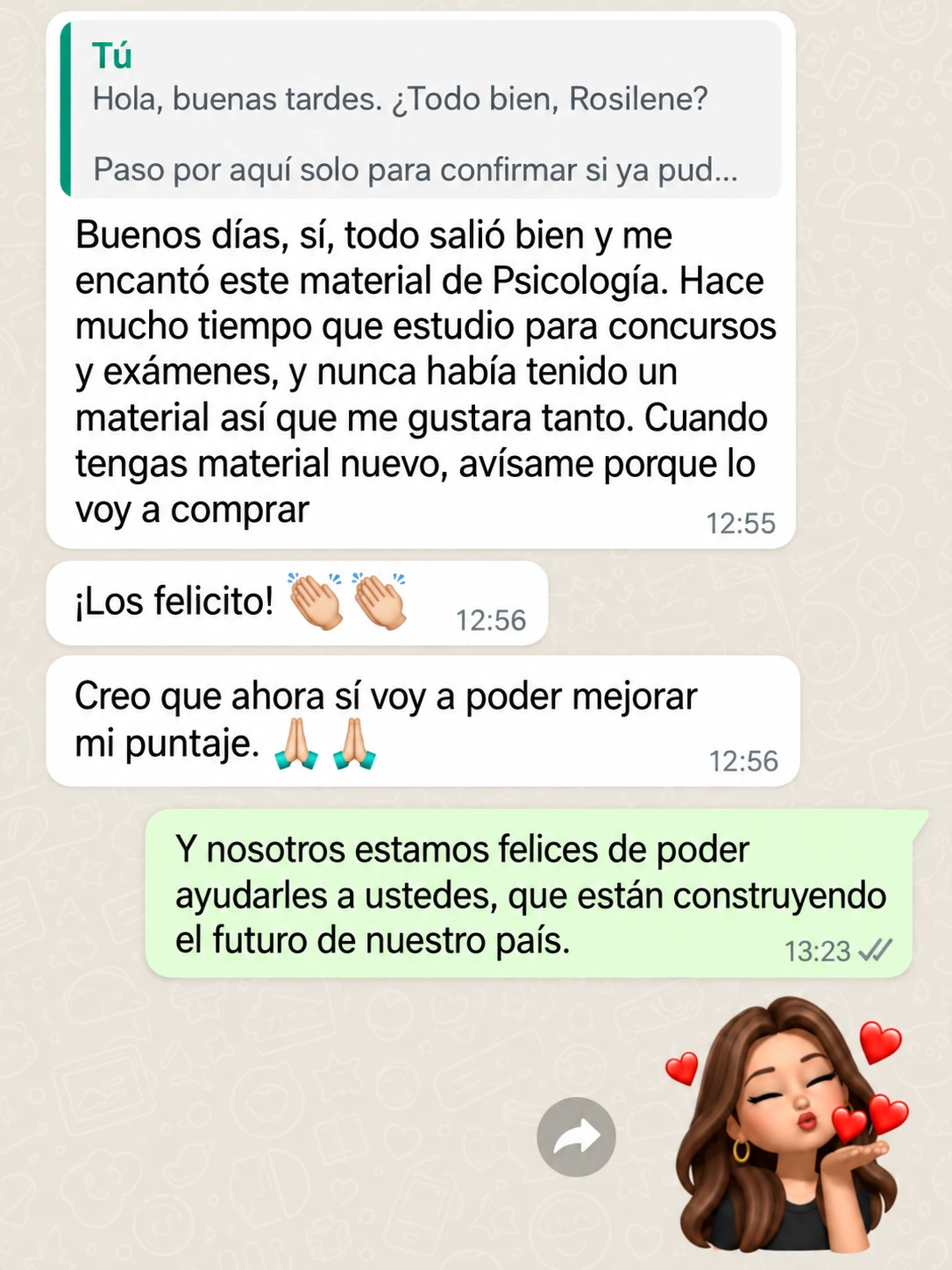 Testimonio de alumna
